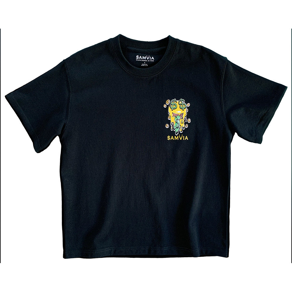 The Samvia Happiness Is Fee Original Oversize Tee 2nd Gen - Black