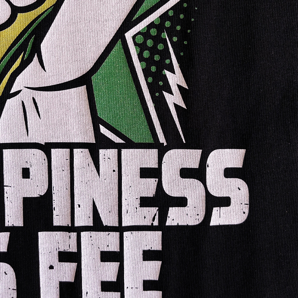 The Samvia Happiness Is Fee Money in my hand Oversize Tee - Black